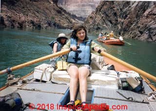 Mara Elise Gieseke (Friedman) at the oars in the Grand Canyon 1991  (C) Daniel  Friedman